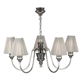 David Hunt Lighting Doreen 5 Light Chandelier Pewter With String Shades